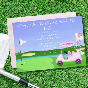 Invitation Chariot de golf de mariage Déjeuner de fête de dou