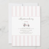 Invitation Chariot de golf rose petit putter sur le chemin (Devant)
