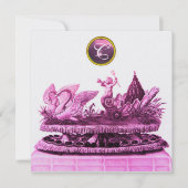 INVITATION CHARIOT DE SWANS AVEC CUPCAKES PLAGE MARIAGE (Devant)