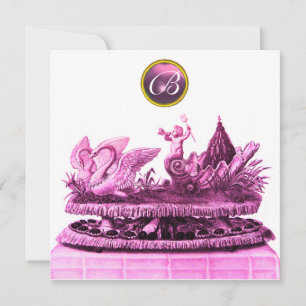 INVITATION CHARIOT DE SWANS AVEC CUPCAKES PLAGE MARIAGE GLACE