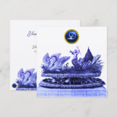 INVITATION CHARIOT DE SWANS ET CUPCAKES GOLD BEACH MARIAGE (Devant / Derrière)