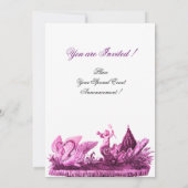 INVITATION CHARIOT DE SWANS ET CUPCAKES MARIAGE DE PLAGE ROSE (Dos)