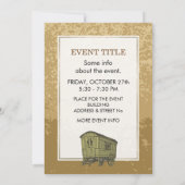 Invitation Chariot gitan de caravane (Dos)