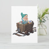 Invitation Chariot minier de Blanche-Neige timide en art diam (Debout devant)