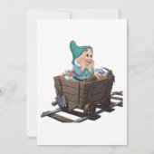 Invitation Chariot minier de Blanche-Neige timide en art diam (Dos)