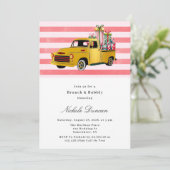 Invitation Chariot Vintage de Noël Brunch & Bubbly (Debout devant)