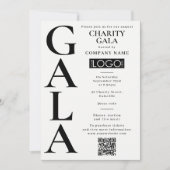 Invitation Charity Gala Fundraising Event QR Code Logo (Devant)