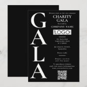 Invitation Charity Gala Fundraising Event QR Code Logo (Devant / Derrière)