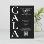 Invitation Charity Gala Template Fundraising Event QR Code (Debout devant)