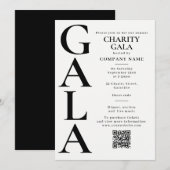 Invitation Charity Gala Template Fundraising Event QR Code (Devant / Derrière)