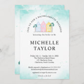 Invitation Charleston Bachelorette Week-end Itinéraire Palm (Devant / Derrière)