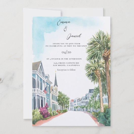 Invitation charleston caroline du sud (Devant)