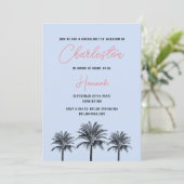 Invitation Charleston Tropical Palms Bachelorette Week-end (Debout devant)
