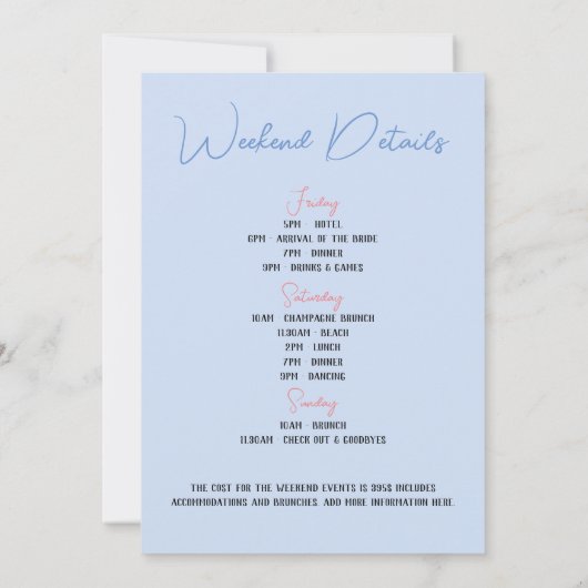 Invitation Charleston Tropical Palms Bachelorette Week-end (Dos)