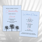 Invitation Charleston Tropical Palms Bachelorette Week-end