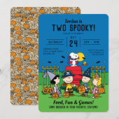 Invitation Charlie Brown et Gang Halloween 2e anniversaire (Devant / Derrière)