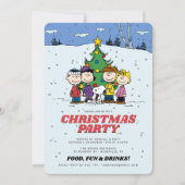 Invitation Charlie Brown et la fête de Noël des amis (Devant)