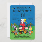 Invitation Charlie Brown et le parti Gang Halloween (Devant)