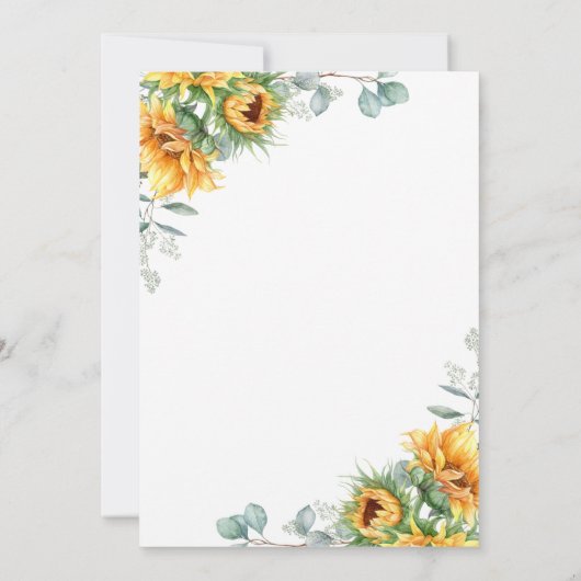 Invitation Charlotte Rustic Sunflowers Mariage chrétien (Dos)