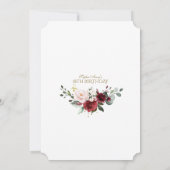 Invitation Charm Aquarelle Blush Floral Gold Frame Sweet 16 (Dos)