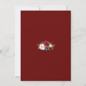 Invitation Charm Burgundy Navy Blue Blush Floral Mariage (Dos)