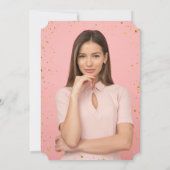 Invitation Charm Gold Sparkle Confetti Photo Graduation Party (Dos)