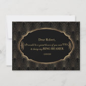Invitation Charm Great Gatsby Art Déco Mariage Ring Bearer (Dos)