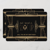 Invitation Charm Great Gatsby VOUS SEREZ MON MEILLEUR HOMME (Devant / Derrière)