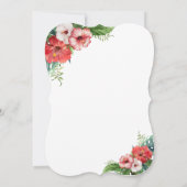 Invitation Charm Luau Flamant rose Tropical Floral Mariage (Dos)