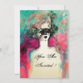 Invitation CHARM MONOGRAM , Sweet 16 Soirée de Mascarade (Dos)