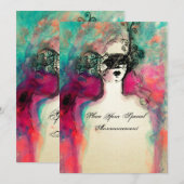 Invitation CHARM MONOGRAM , Sweet 16 Soirée de Mascarade (Devant / Derrière)