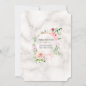 Invitation Charm Pink Blush Peonies Gold Retraite Party (Dos)