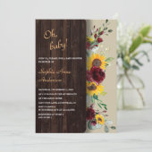 Invitation Charm Royal Bourgogne Sunflowers Bridal Tea Party (Debout devant)