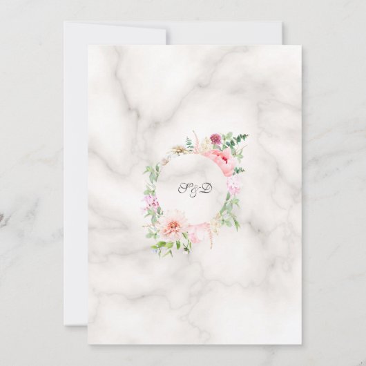 Invitation Charm Spring Garden Fleur Fleur Dîner de répétitio (Dos)