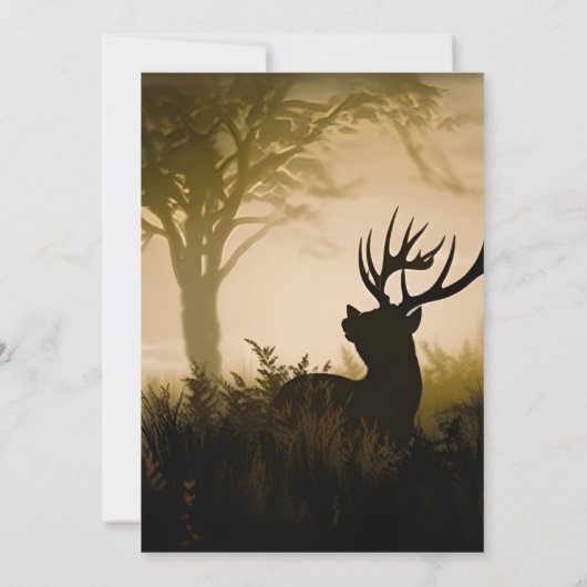 Invitation charm Wild Camo Oh Deer Chasse de canard 1er anniv (Dos)