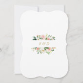 Invitation Charmant Aquarelle Blush Cream Flowers Mariage (Dos)
