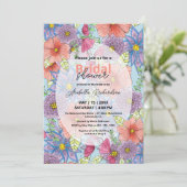 Invitation Charmant aquarelle Fête des mariées végétale flora (Debout devant)