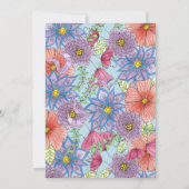 Invitation Charmant aquarelle Fête des mariées végétale flora (Dos)