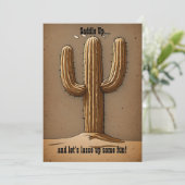 Invitation Charmant Cactus Vintage (Debout devant)