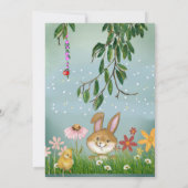 Invitation Charmant Chasse aux Oeufs de Pâques Aquarelle (Dos)