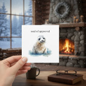 Invitation Charmant chiot phoque à l'aquarelle, personnalisé