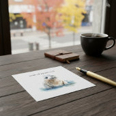 Invitation Charmant chiot phoque à l'aquarelle, personnalisé