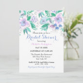 Invitation Charmant Elégant aquarelle Fête des mariées floral (Debout devant)