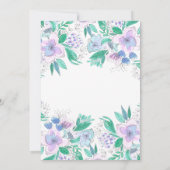 Invitation Charmant Elégant aquarelle Fête des mariées floral (Dos)