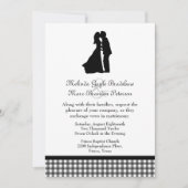 Invitation Charmant Mariage de deux baisers en silhouette (Devant)