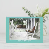 Invitation Charmant Porche frontale personnalisable Ménage (Debout devant)