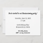 Invitation Charmant Porche frontale personnalisable Ménage (Dos)