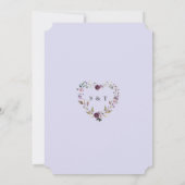 Invitation Charmant violet rose Mariage de fleurs de pivoine (Dos)