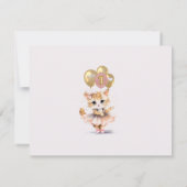 Invitation Charmante BUDGET Danser Kitten 1er anniversaire fi (Dos)