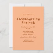 Invitation Charmante fête de Thanksgiving Village d'automne (Dos)